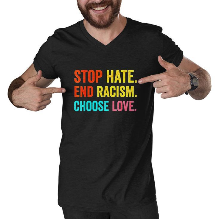 Strong Buffalo Usa Pray For Buffalo Stop Hate End Racism Choose Love Men V-Neck Tshirt