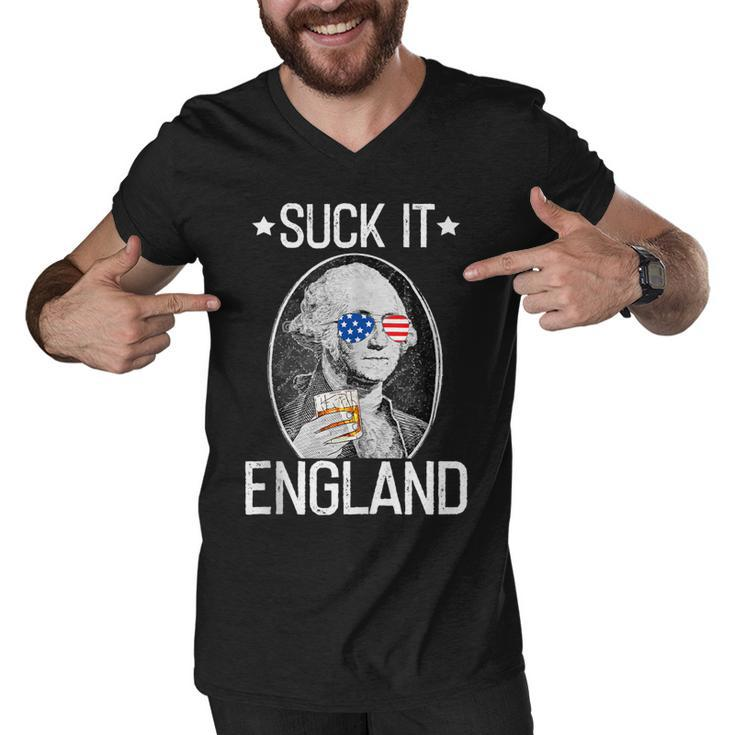 Suck It England Funny 4Th Of July George Washington 1776  Men V-Neck Tshirt