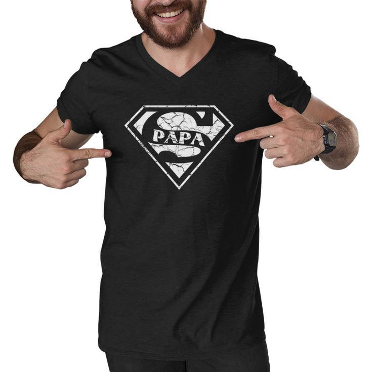Super Dad Farthers Day Gift Men V-Neck Tshirt