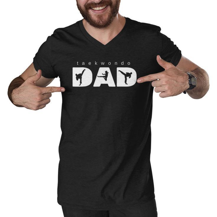 Taekwondo Dad Martial Arts Fathers Day Men V-Neck Tshirt