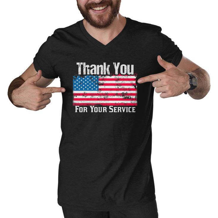 Thank You For Your Servicemilitary Policeman Fireman Men V-Neck Tshirt