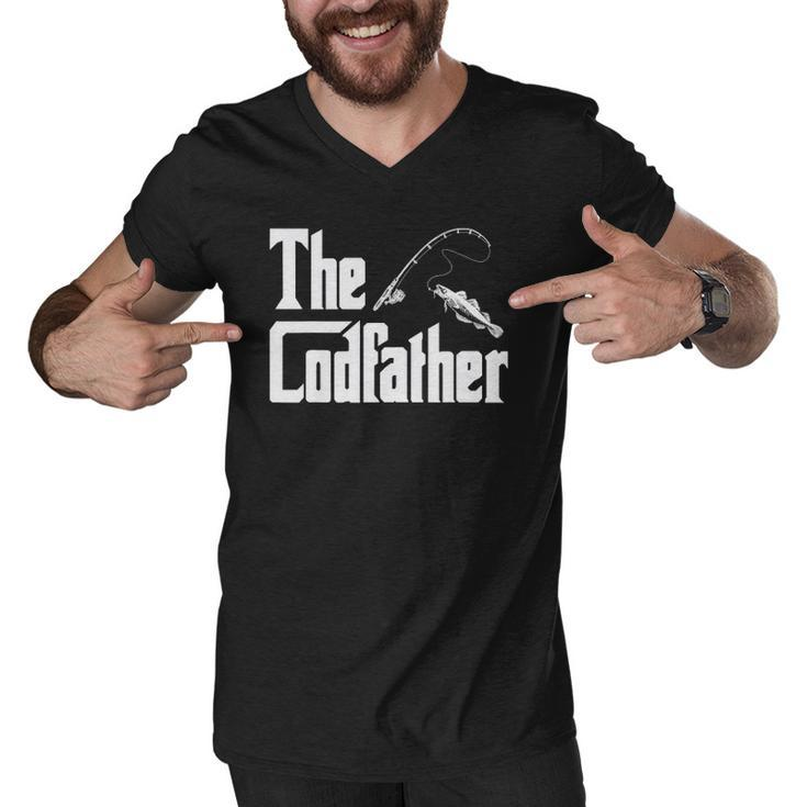 The Codfather Funny Fish Angling Fishing Lover Humorous Gift Men V-Neck Tshirt