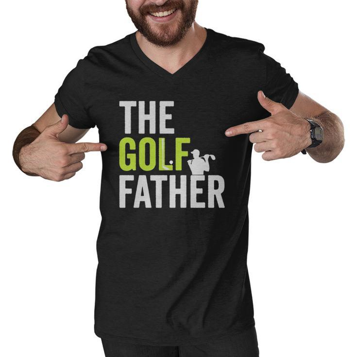 The Golf Father Golffather Funny Golf Lover Gift Golfing Men V-Neck Tshirt