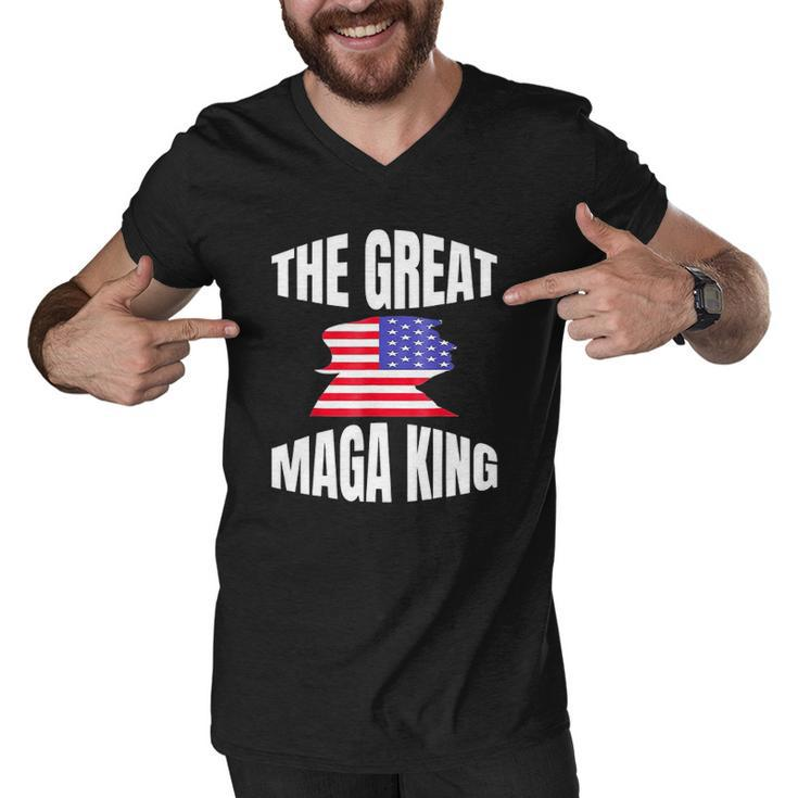 The Great Maga King Patriotic Donald Trump Men V-Neck Tshirt
