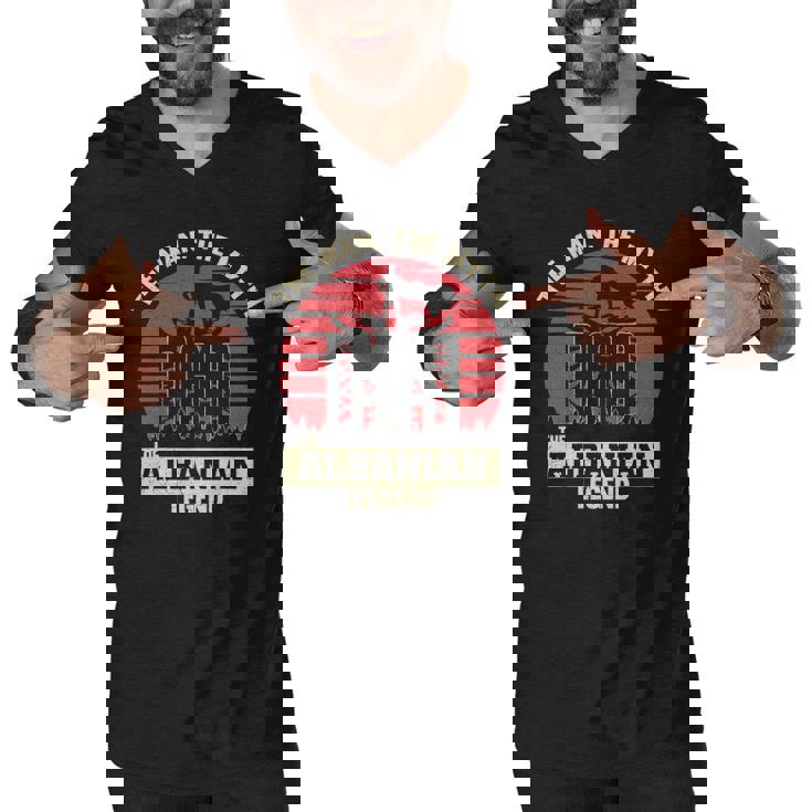 The Man The Myth The Albanian Legend Dad Men V-Neck Tshirt