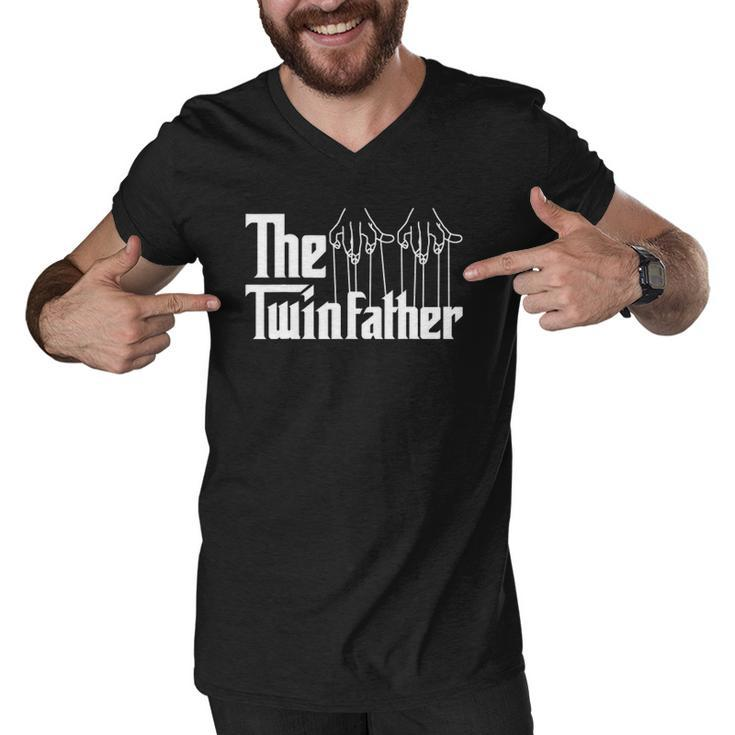 The Twinfather Funny Father Of Twins Twin Daddy Parent Men V-Neck Tshirt