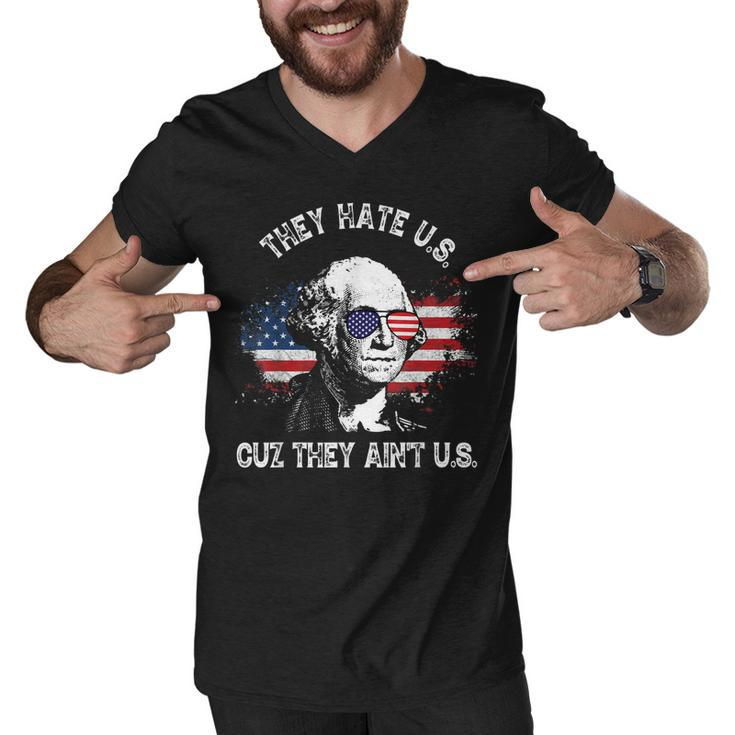 They Hate Us Cuz They Aint Us Funny 4Th Of July  Men V-Neck Tshirt