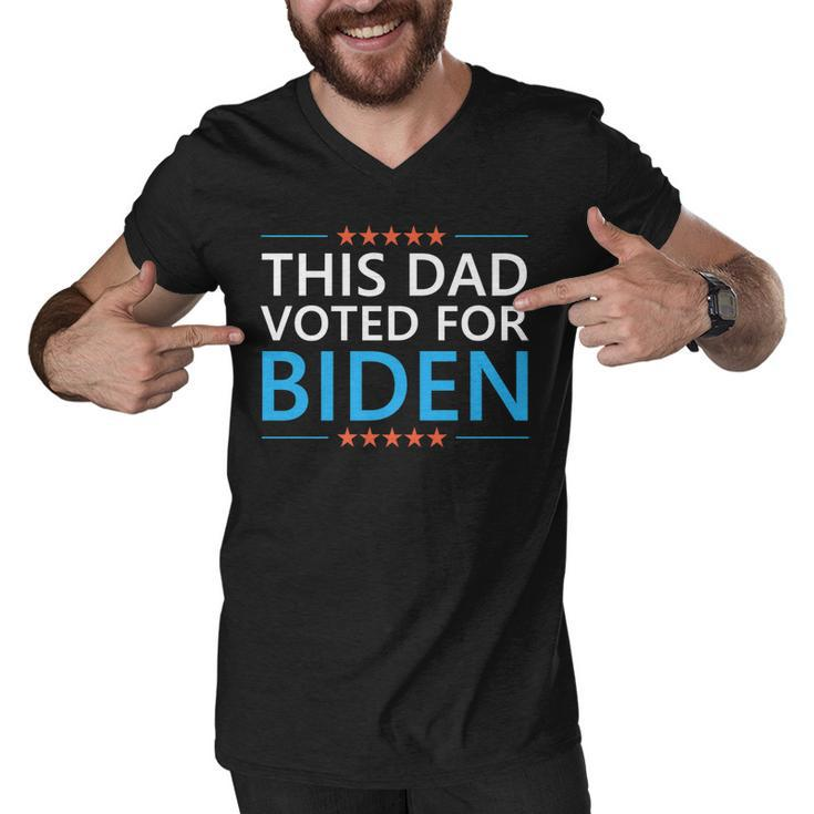 This Dad Voted For Biden Funny Fathers Day Quote 4Th Of July   Men V-Neck Tshirt