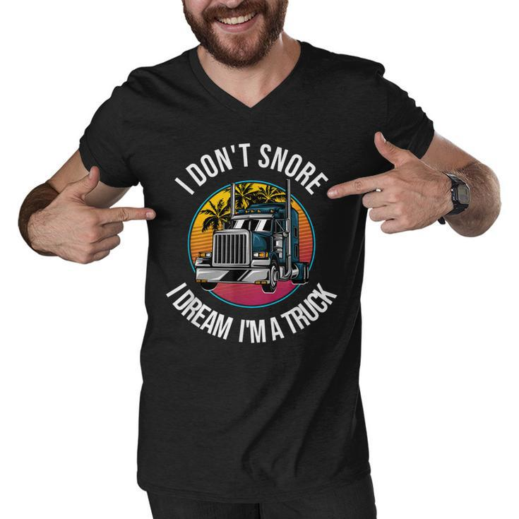 Trucker - 18 Wheeler Freighter Truck Driver  Men V-Neck Tshirt