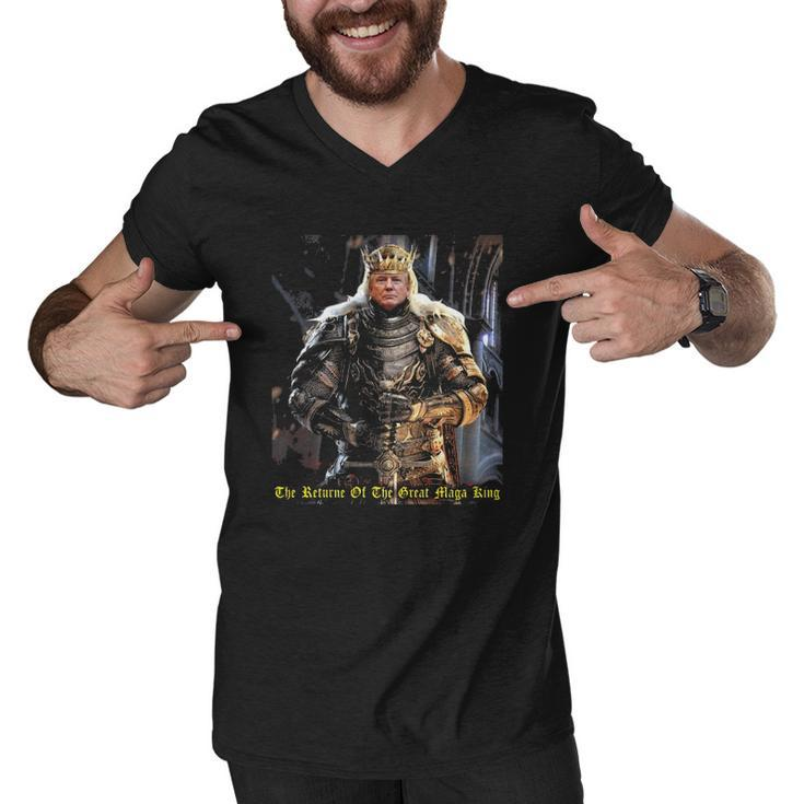 Trump King Of Avalon Maga King The Return Of The Great Maga King Men V-Neck Tshirt