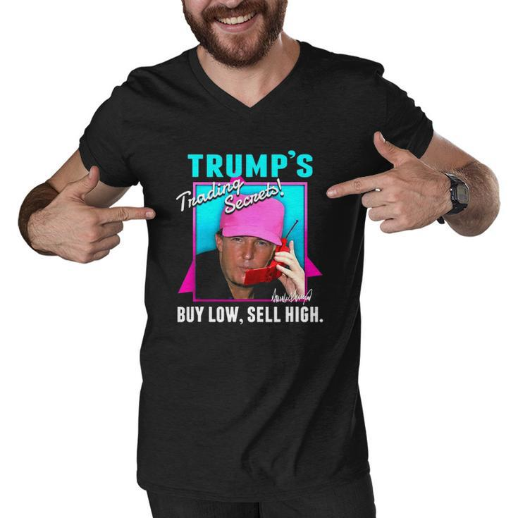 Trump’S Trading Secrets Buy Low Sell High Funny Trump Men V-Neck Tshirt