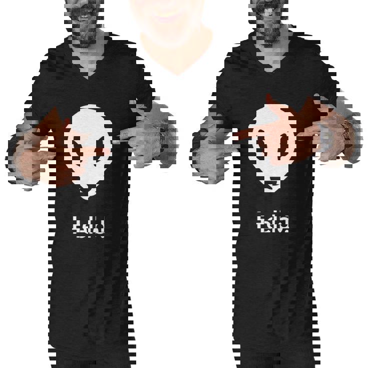 Ufo Alien Hello Science Fiction Lover Men V-Neck Tshirt