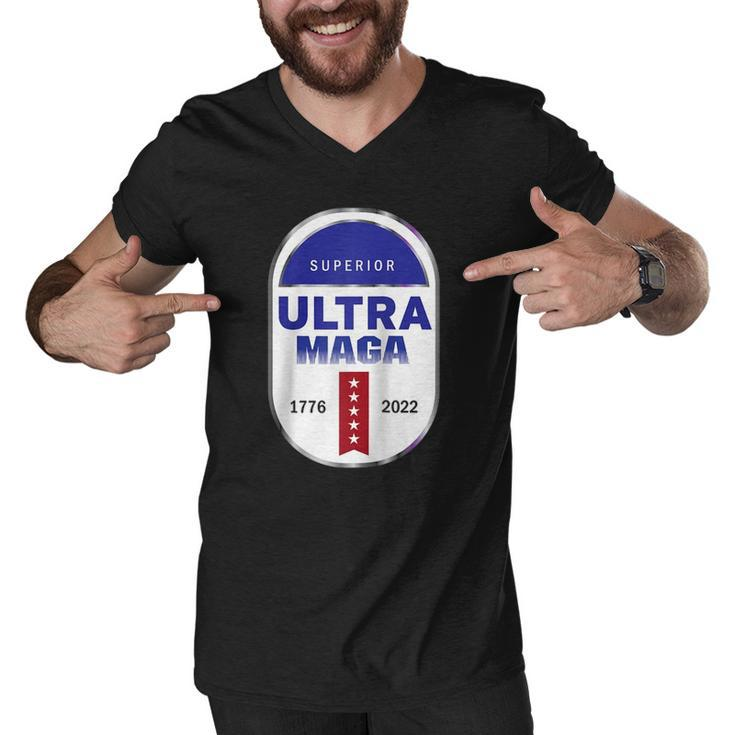 Ultra Maga 4Th Of July Raglan Baseball Tee Men V-Neck Tshirt