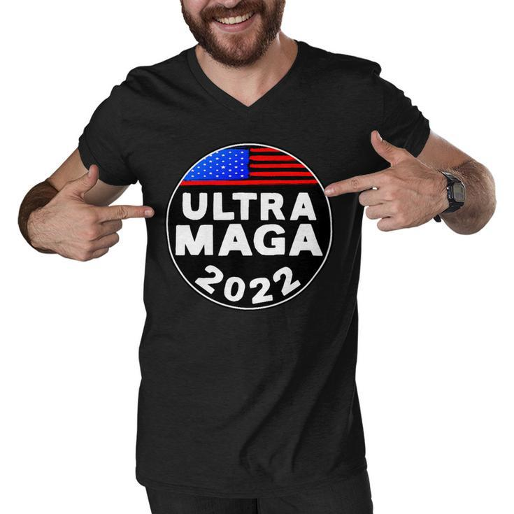 Ultra Maga Donald Trump Joe Biden America Men V-Neck Tshirt