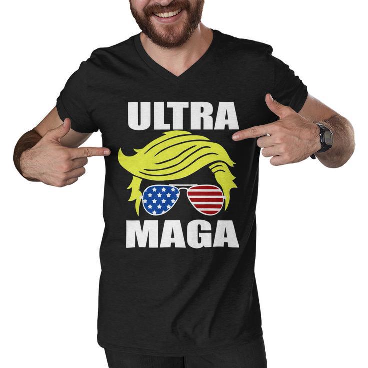 Ultra Maga Joe Biden Pro Trump Gift Men V-Neck Tshirt