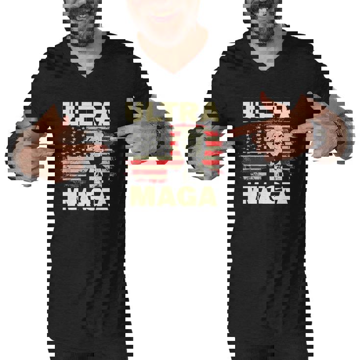 Ultra Maga Proud Ultra-Maga Usa Flag Men V-Neck Tshirt