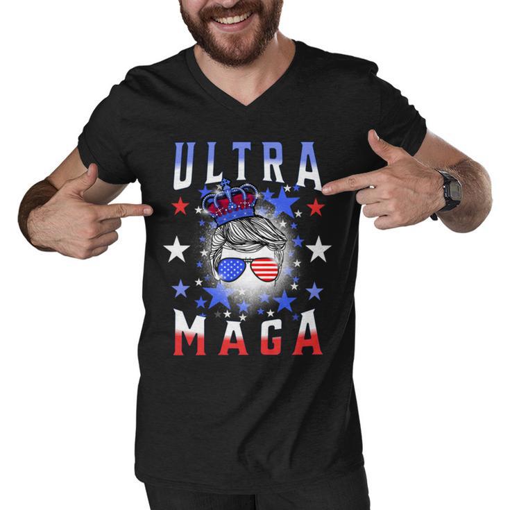 Ultra Maga  The Return Of The Great Maga King   V2 Men V-Neck Tshirt