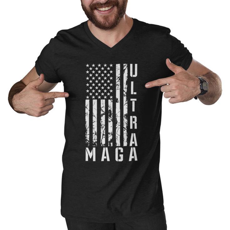 Ultra Maga Ultra Maga Funny Ultra Maga 2024 Ultra Maga And Proud Of Itultra Maga Proud V3 Men V-Neck Tshirt