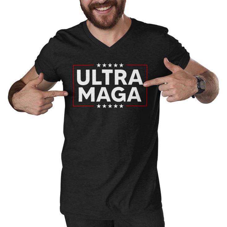 Ultra Maga Ultra Maga Funny Ultra Maga 2024 Ultra Maga And Proud Of Itultra Maga Proud V4 Men V-Neck Tshirt