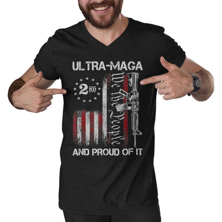 Ultra Maga We The People Proud Republican Usa Flag Men V-Neck Tshirt