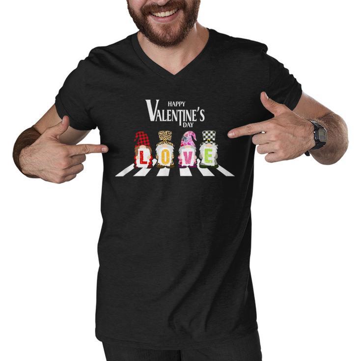 Valentinegnomecrosswalk Men V-Neck Tshirt