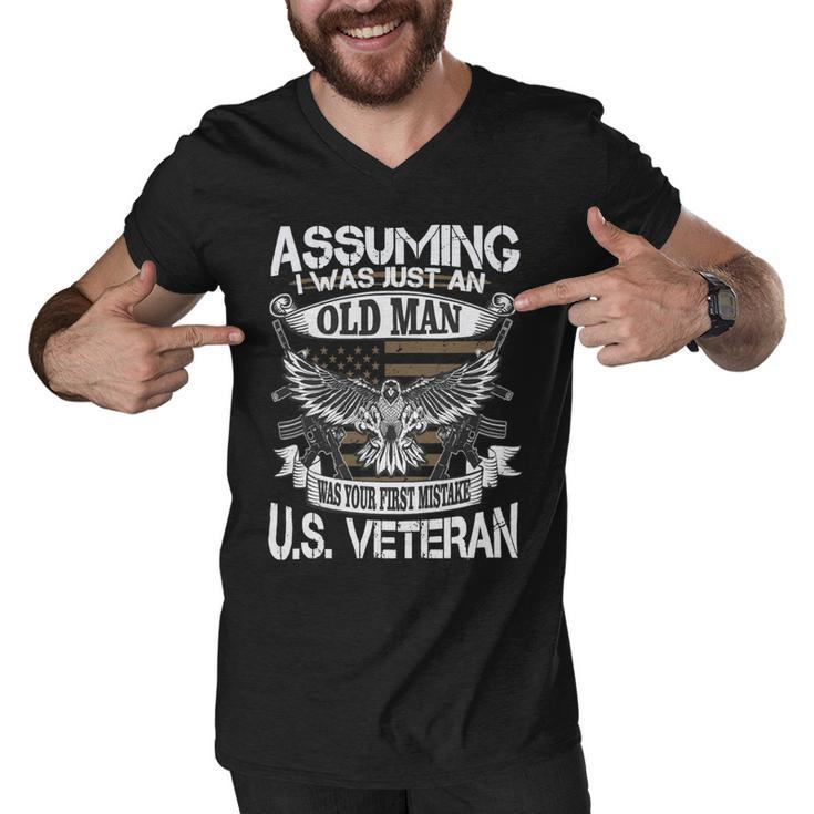 Veteran Us Veteran Respect Solider463 Navy Soldier Army Military Men V-Neck Tshirt