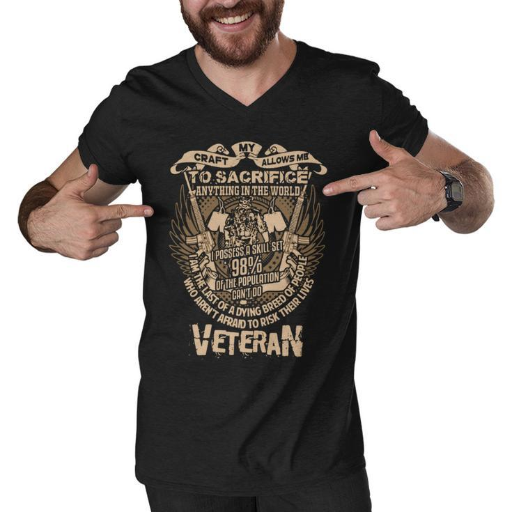 Veteran Veterans Day 690 Navy Soldier Army Military Men V-Neck Tshirt