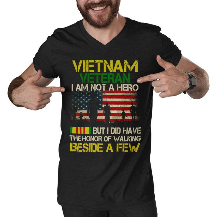 Veteran Veterans Day Vietnam Veteran I Am Not A Hero But I Did Have The Honor 65 Navy Soldier Army Military Men V-Neck Tshirt