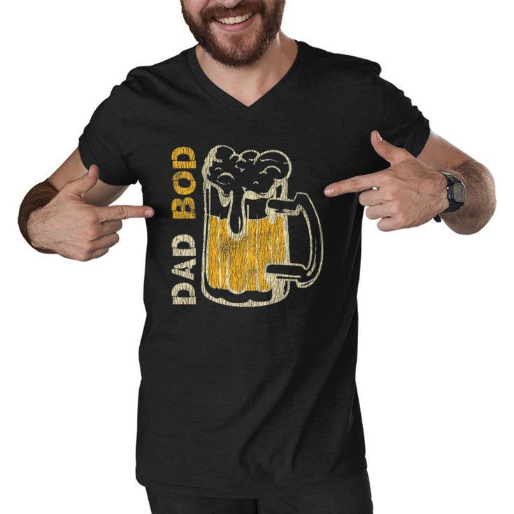 Vintage Its Not A Dad Bod Its Father Dad Figure Drinking  Men V-Neck Tshirt