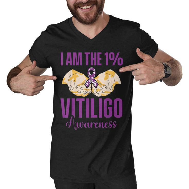 Vitiligo Awareness One Vitiligo Awareness  Men V-Neck Tshirt