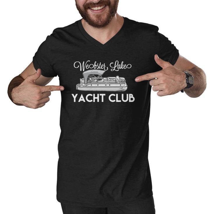 Webster Lake Yacht Club Pontoon Boat Men V-Neck Tshirt
