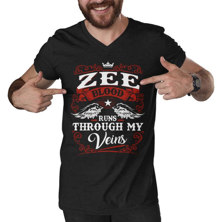 Zee Name Shirt Zee Family Name Men V-Neck Tshirt