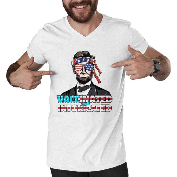 4Th Of July  Abe Lincoln Fourth Of July Tee Men Men V-Neck Tshirt