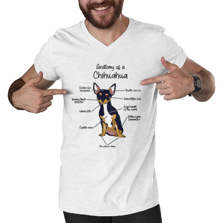 Anatomy Of A Chihuahua Dog Dogs Pet Men V-Neck Tshirt
