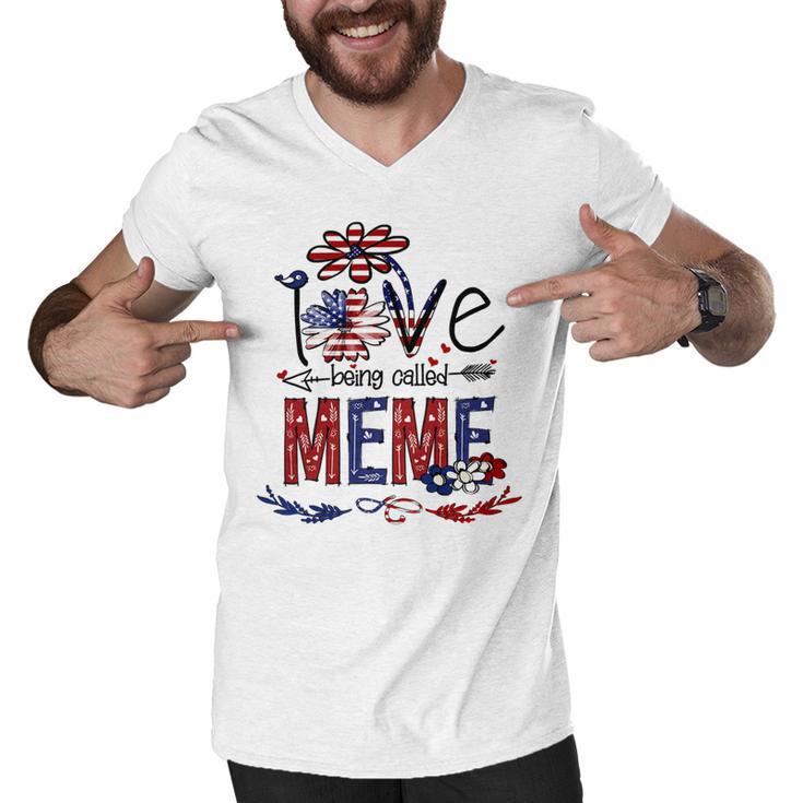 Being Called Meme Sunflower Usa Flag 684 Shirt Men V-Neck Tshirt