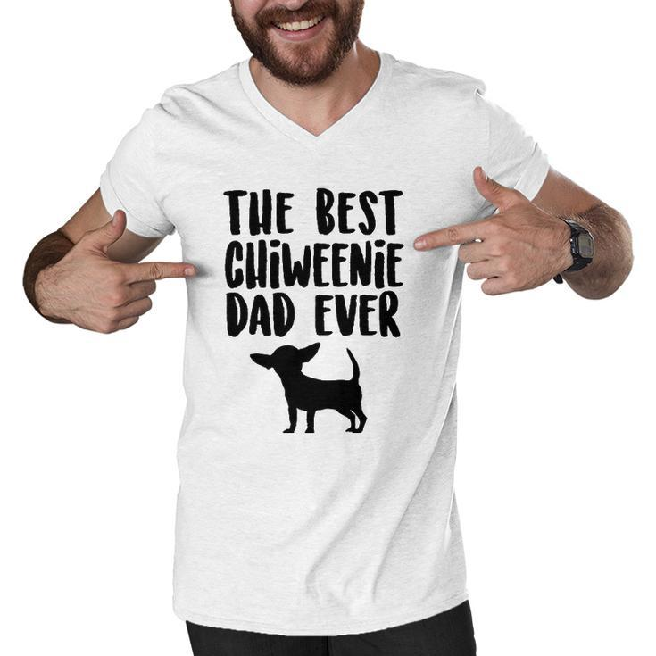 Best Chiweenie Dad Ever Fathers Day Chiweenie Dog Men V-Neck Tshirt