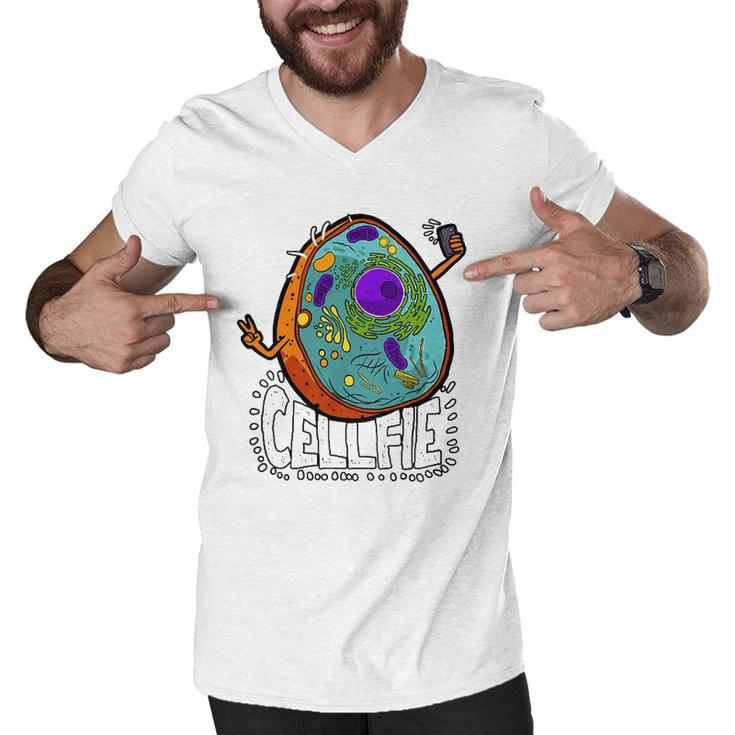 Biology Science Pun Humor Gift For A Cell Biologist Men V-Neck Tshirt