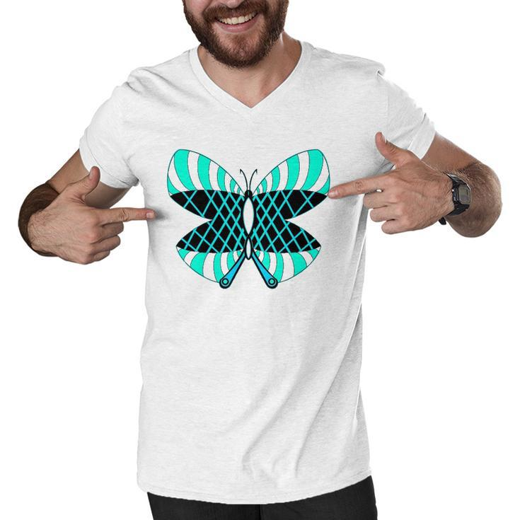 Butterfly Blue Dream Animal Lover Men V-Neck Tshirt
