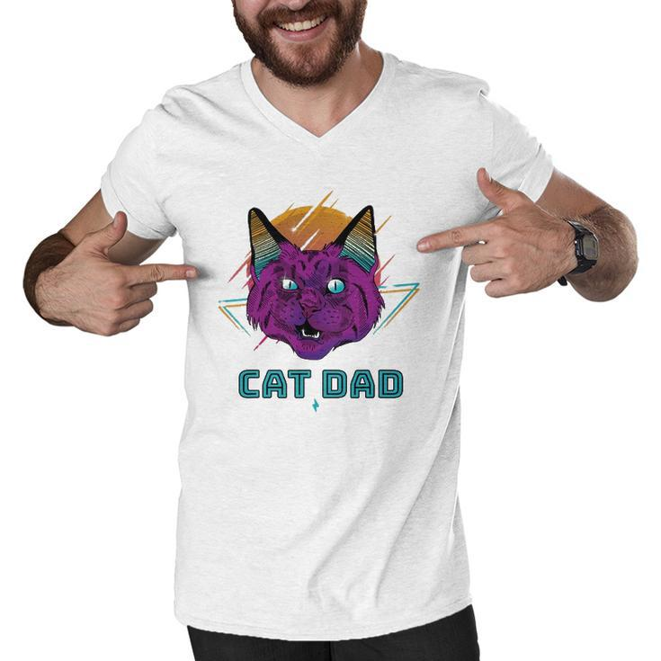 Cat Dad  - Cat Daddy  For Men - Cat Gifts For Men Men V-Neck Tshirt