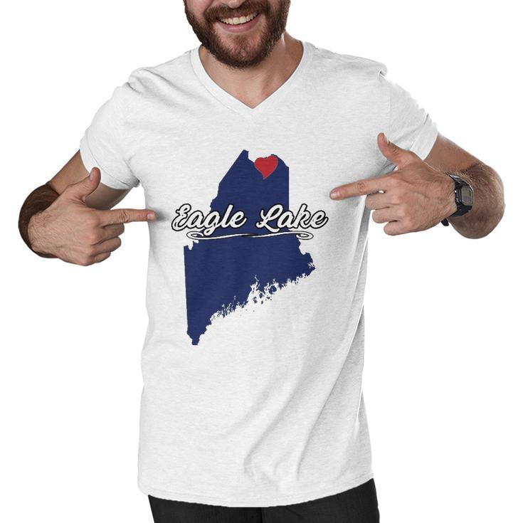 City Of Eagle Lake Maine Cute Novelty Merch Gift - Graphic  Men V-Neck Tshirt