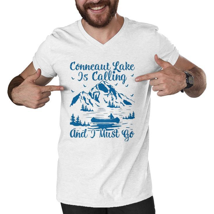 Conneaut Lake Is Calling And I Must Go Conneaut Lake Men V-Neck Tshirt