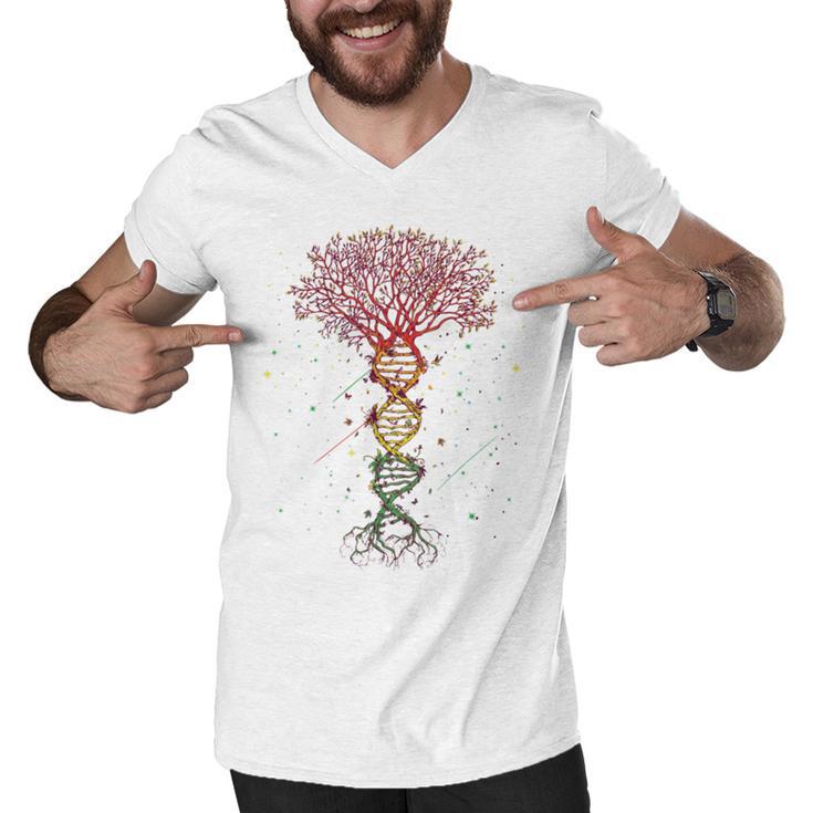 Dna Tree Life Funny  Men V-Neck Tshirt