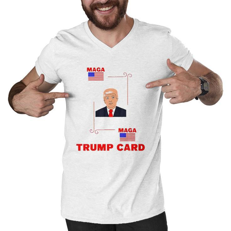 Election 2024 Ace Of Trump Card Maga Political Men V-Neck Tshirt