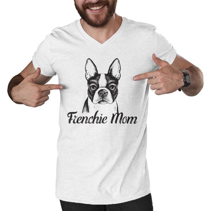 Frenchie Mom French Bulldog Dog Lover  Women  612 Trending Shirt Men V-Neck Tshirt