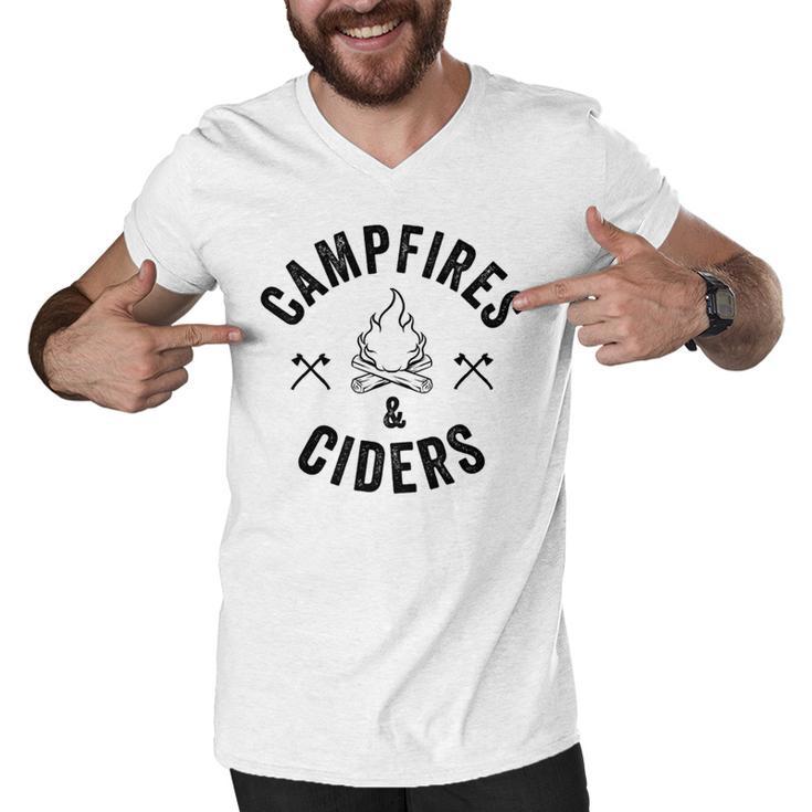 Funny Campfires Ciders Camping 58 Shirt Men V-Neck Tshirt