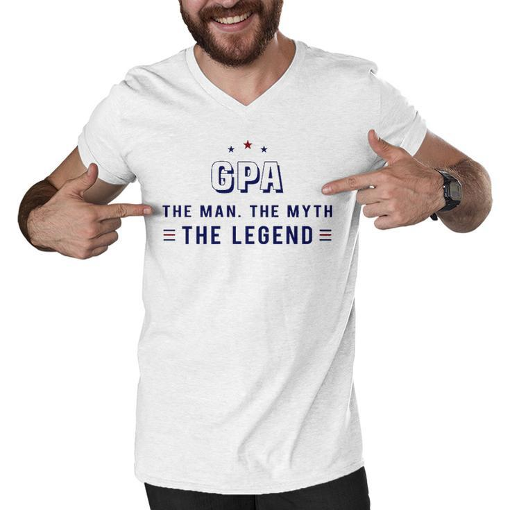 G Pa Grandpa Gift   G Pa The Man The Myth The Legend V4 Men V-Neck Tshirt