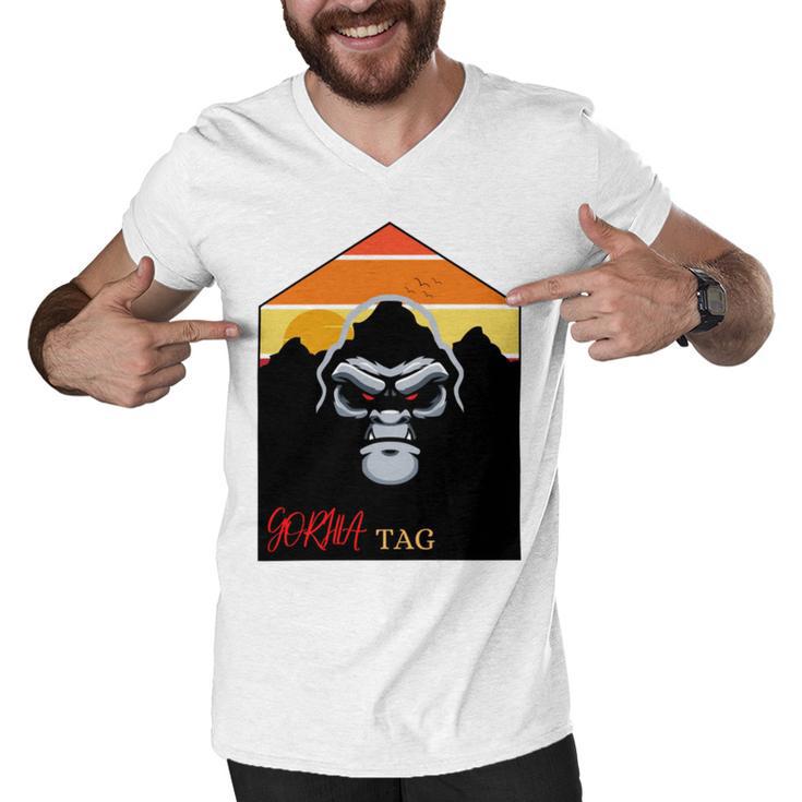 Gorilla Tag Pfp Maker Gorilla Tag Mountain Men V-Neck Tshirt