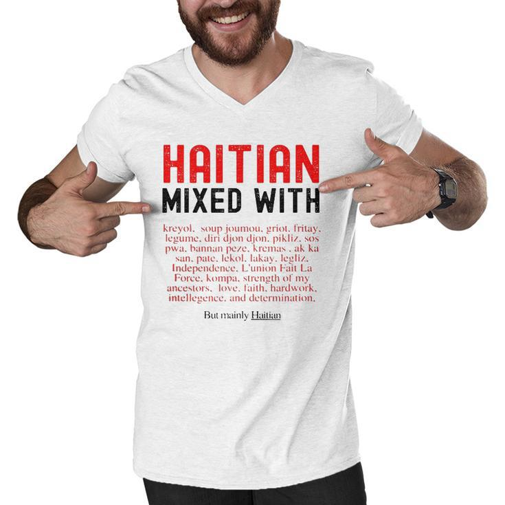 Haitian Mixed With Kreyol Griot But Mainly Haitian Men V-Neck Tshirt