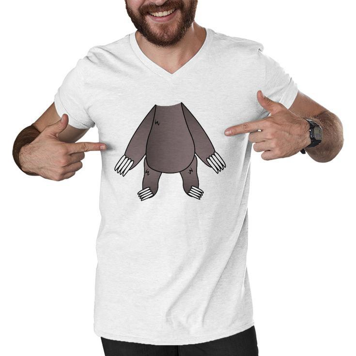 Halloween Sloth Head  Cute Lazy Animal Fans Gift Men V-Neck Tshirt