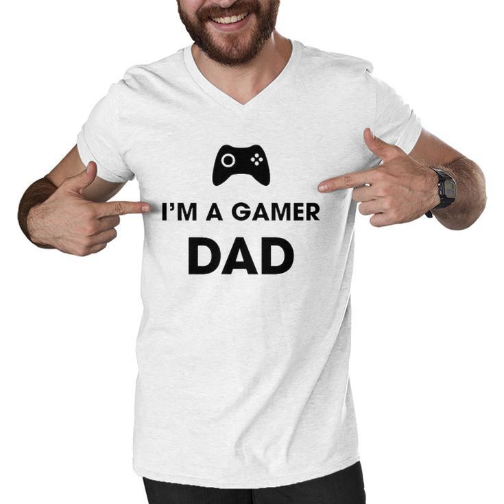 Im A Gamer Dad Game Playing Dad Men V-Neck Tshirt